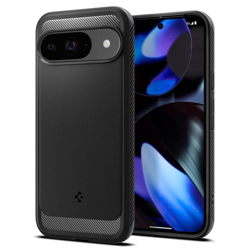 Spigen® Rugged Armor™ ACS07685 Case (Google Pixel 9 / 9 Pro) matte black