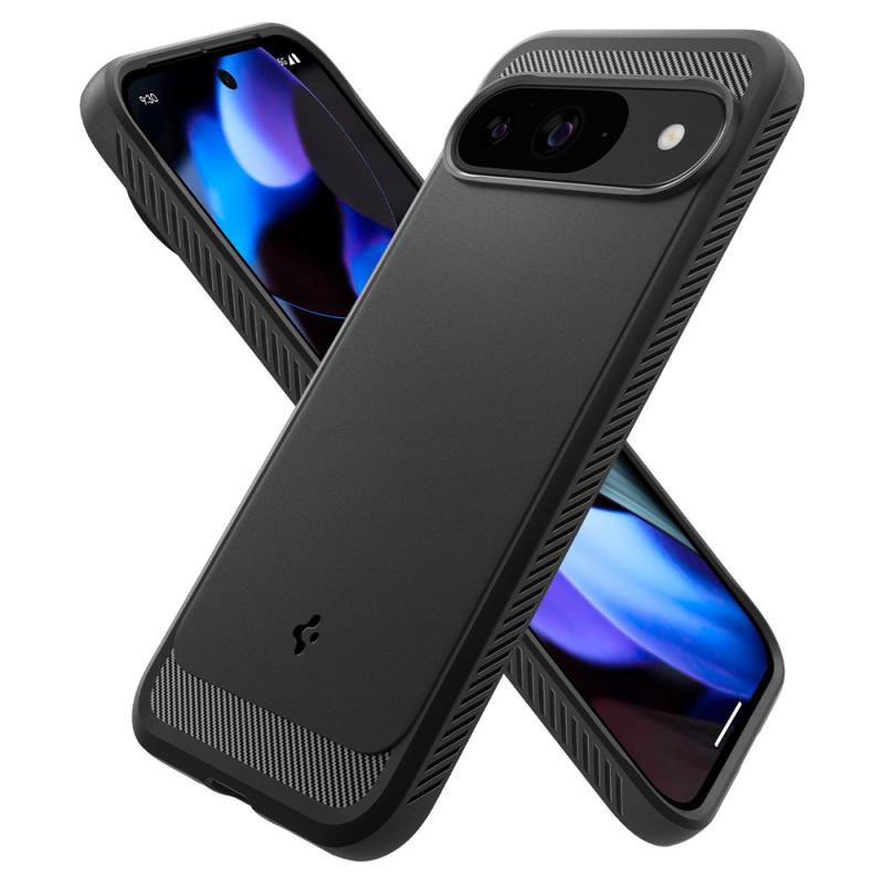 Spigen® Rugged Armor™ ACS07685 Case (Google Pixel 9 / 9 Pro) matte black