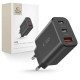 Tech-Protect NC 30W Wall Charger (2x Type-C 1x USB-A) PD QC3.0 (black)