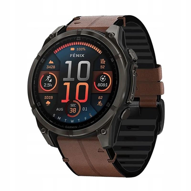 Tech-Protect Silicone PU Λουράκι (Garmin Fenix 5X-5X Plus / 6X-6X Pro / 7X-7X Pro / 8) (51mm) brown