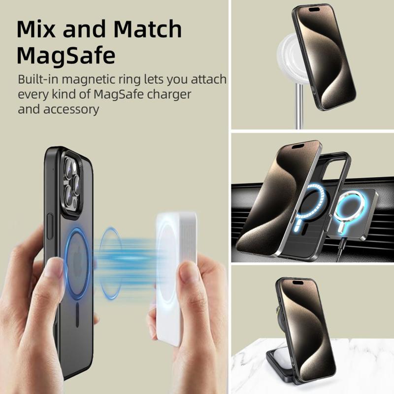 Tech-Protect MagMat Magsafe Back Cover Case (iPhone 16 Pro Max) matte black