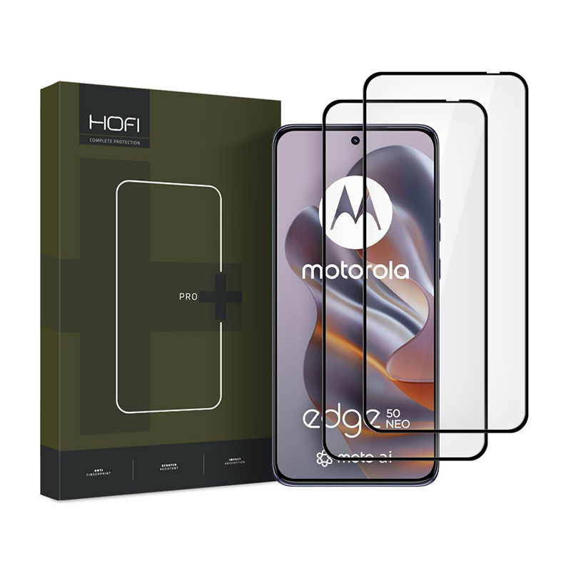 Hofi Glass Pro+ 2x Pack Full Face Tempered Glass (Motorola Edge 50 Neo) black