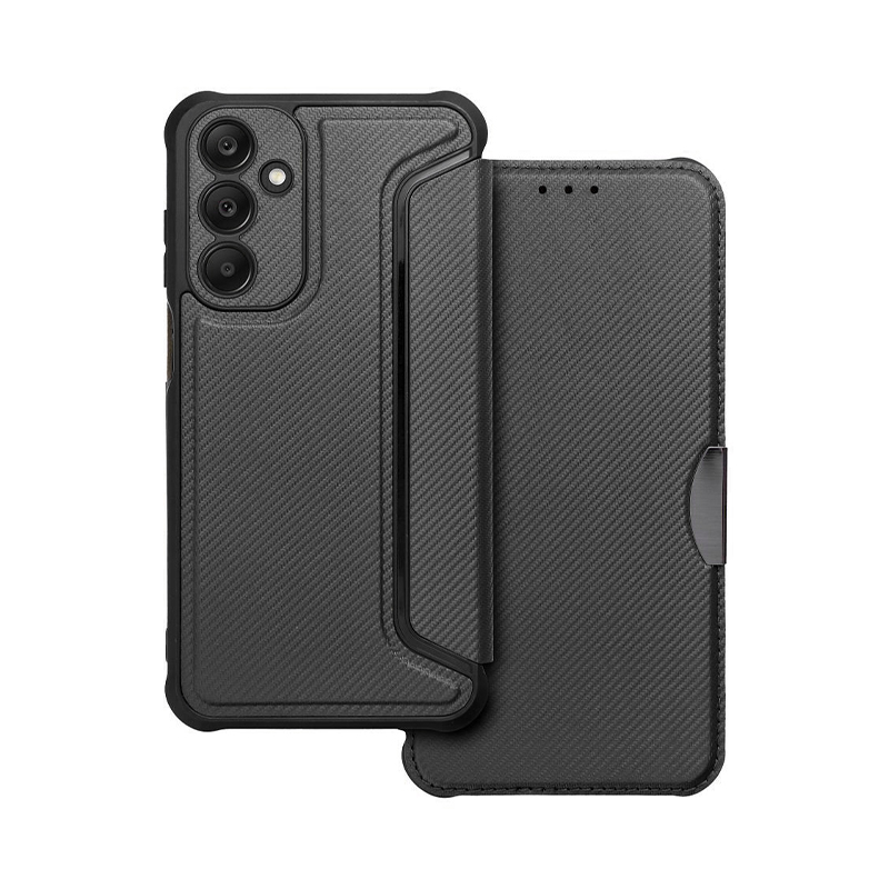 Razor Carbon Book Cover Case (Samsung Galaxy A25 5G) black