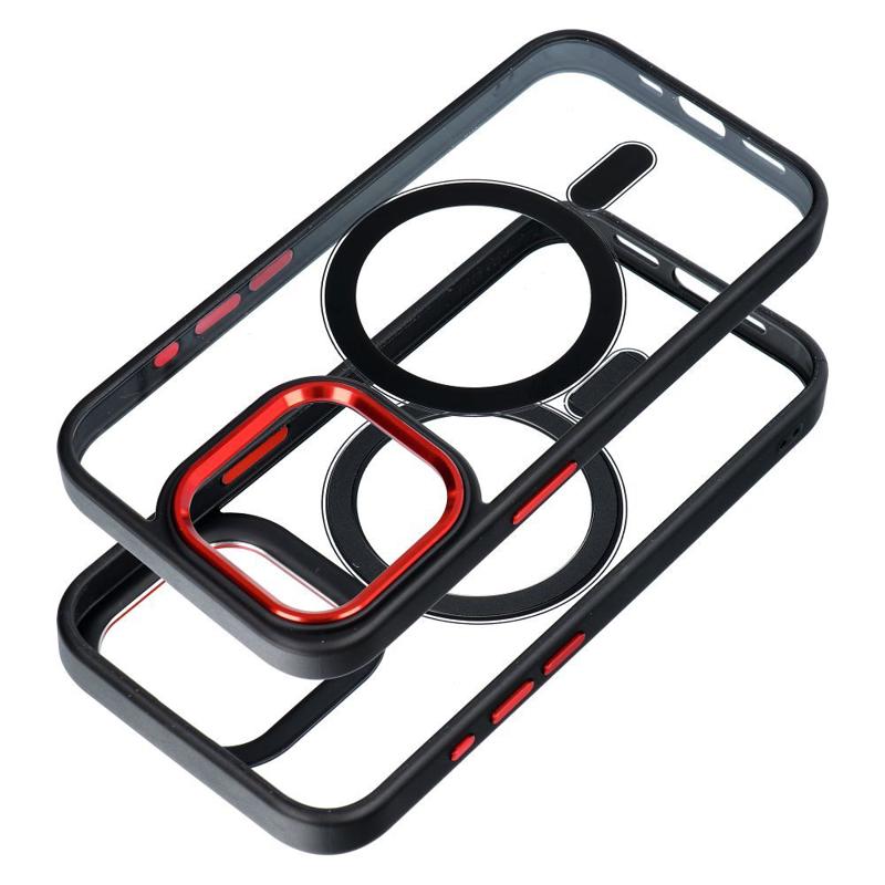 Color Edge Magsafe Cover Case (iPhone 16 Pro Max) black Red