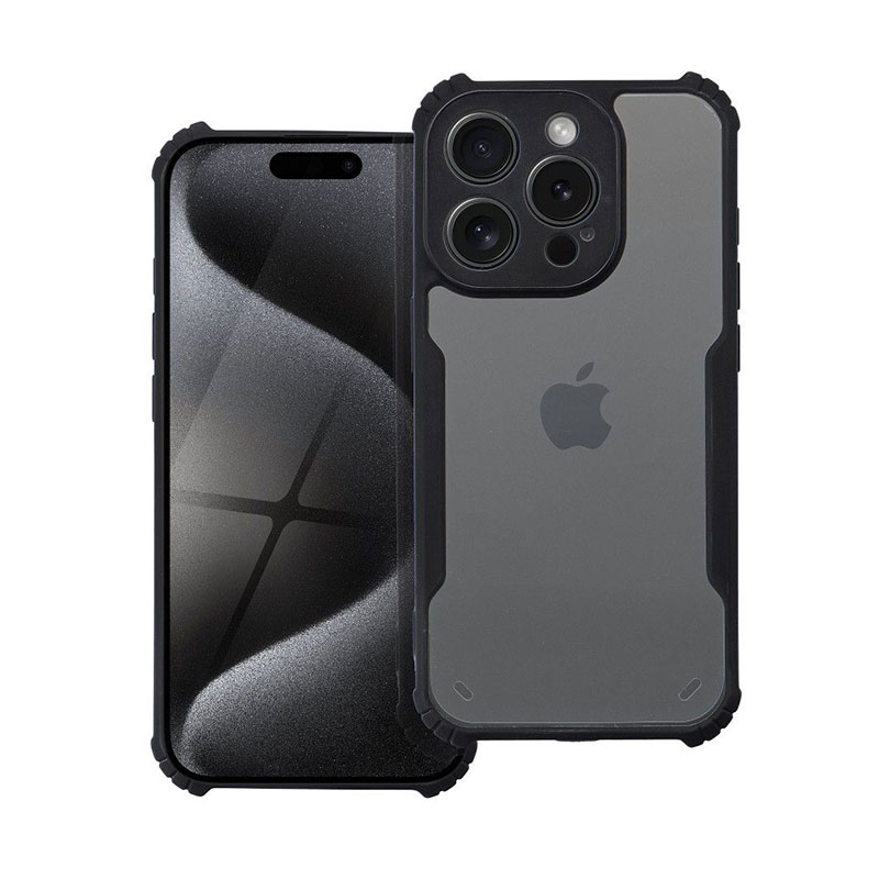 Anti-Drop TPU Armor Cam Shield Case (iPhone 16 Pro) black