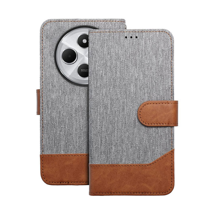 Jeans Book Cover Premium Case (Xiaomi Redmi 14C / Poco C75) gray