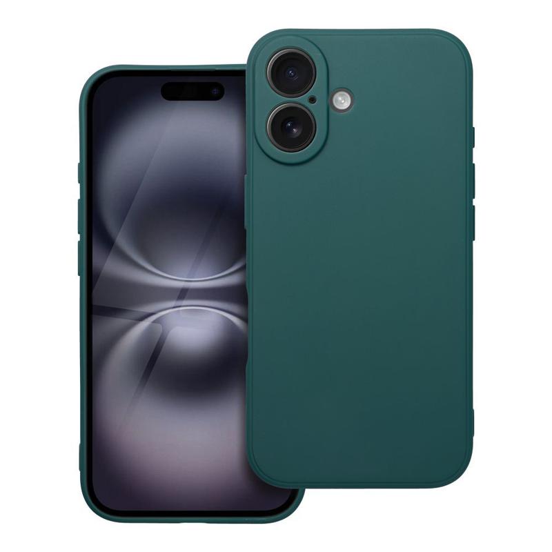 Soft Matt Case Back Cover (iPhone 16) dark green