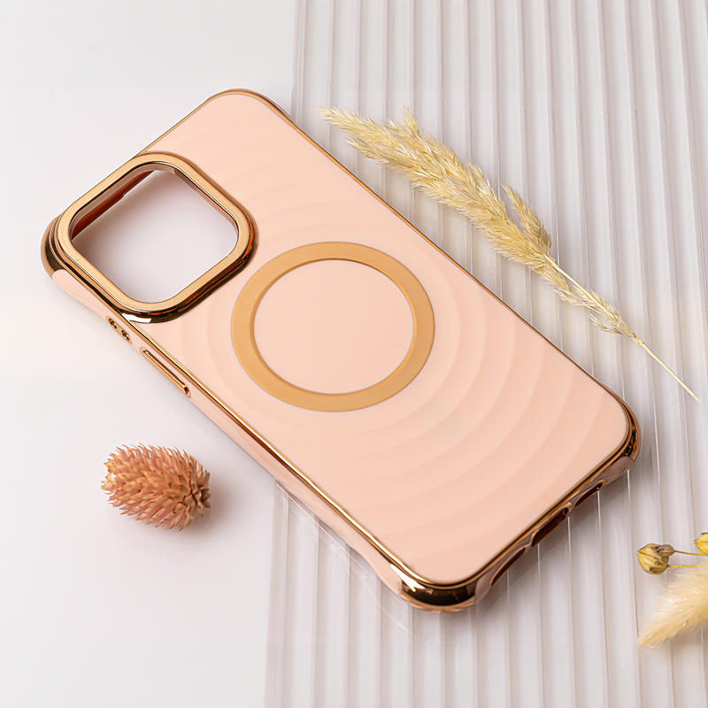 Circle Glam Mag Back Cover Case (iPhone 16 Pro) pink