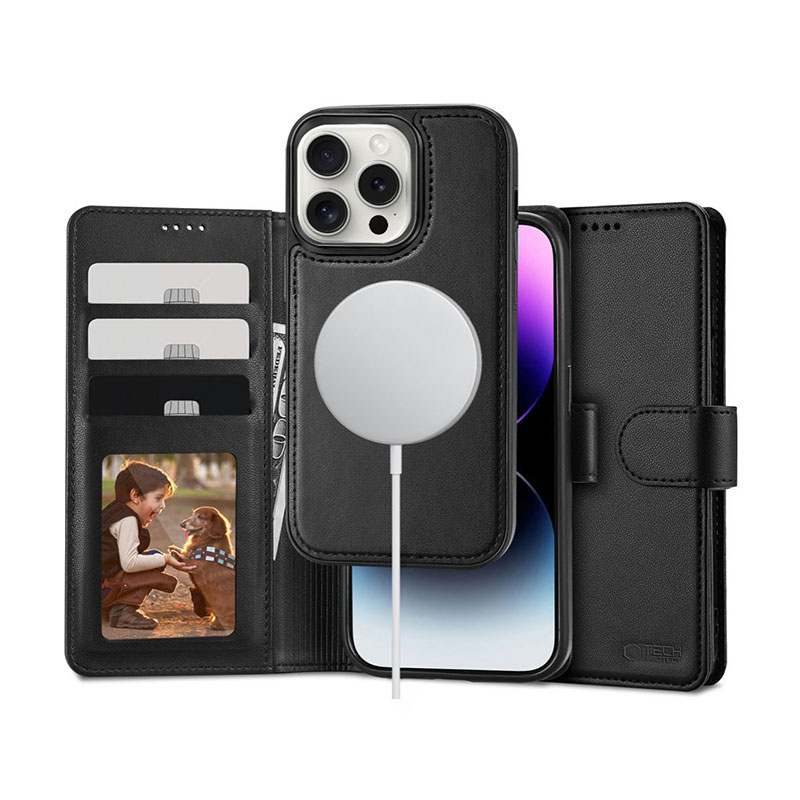 Tech-Protect Wallet Magsafe Case (iPhone 16 Pro Max) black Tech-Protect Wallet Magsafe Case (iPhone 16 Pro Max) black