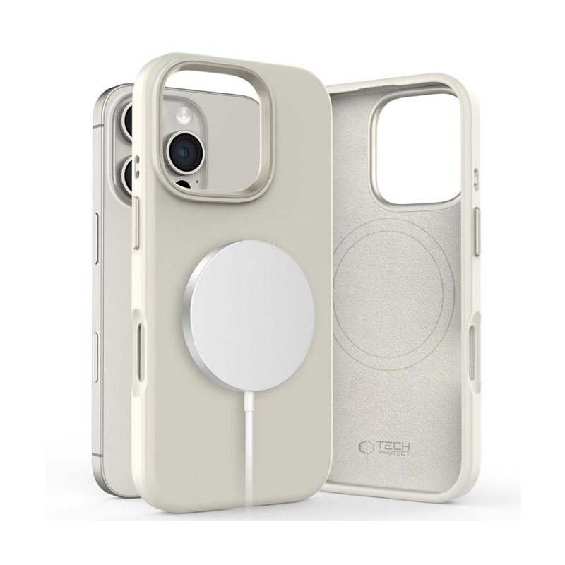 Tech-Protect Silicone Pure Magsafe Case (iPhone 16 Pro Max) cosmic latte Tech-Protect Silicone Pure Magsafe Case (iPhone 16 Pro Max) cosmic latte
