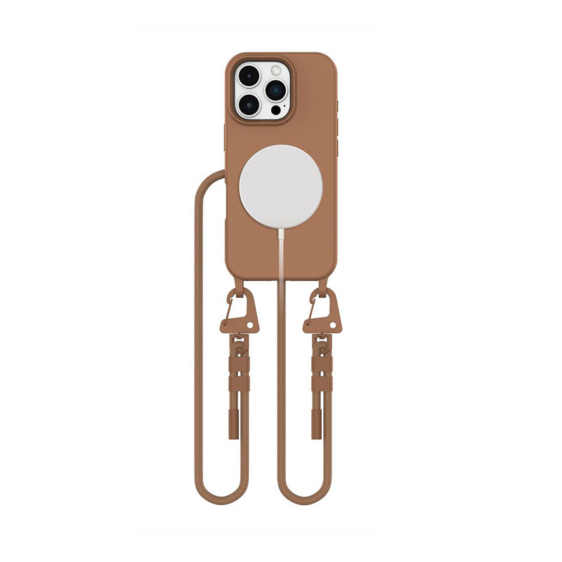 Tech-Protect Magnecklace Magsafe Back Case (iPhone 16 Pro) chocolate brown Tech-Protect Magnecklace Magsafe Back Case (iPhone 16 Pro) chocolate brown
