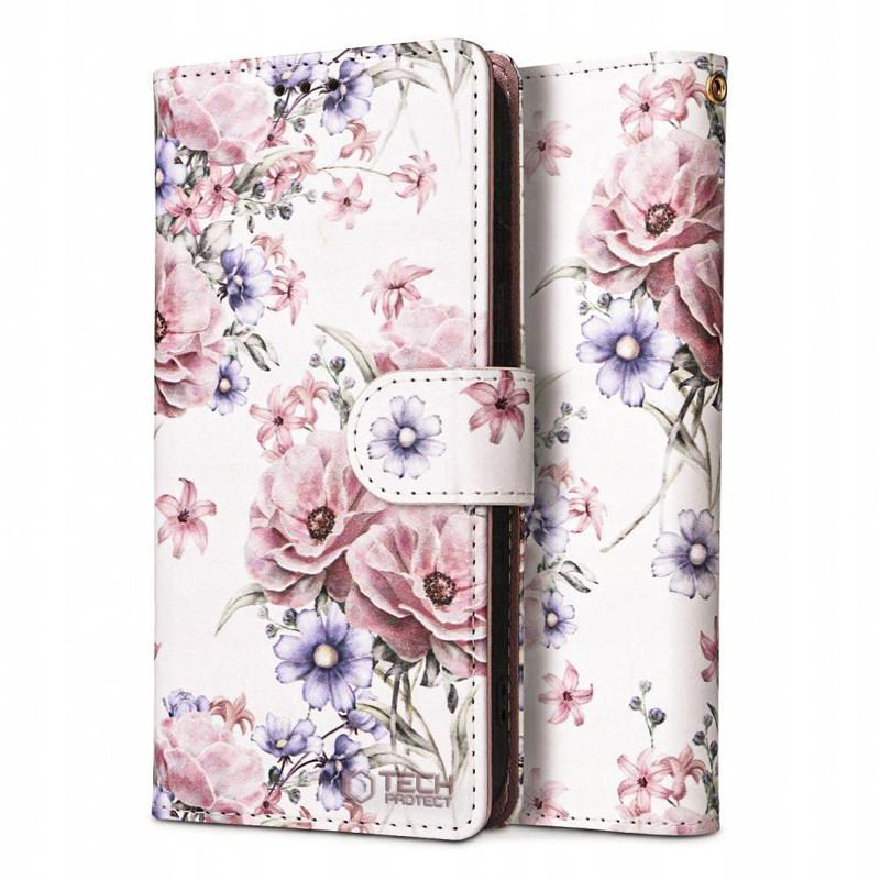 Tech-Protect Wallet Stand Book Case (Xiaomi Redmi 14C / Poco C75) blossom flower