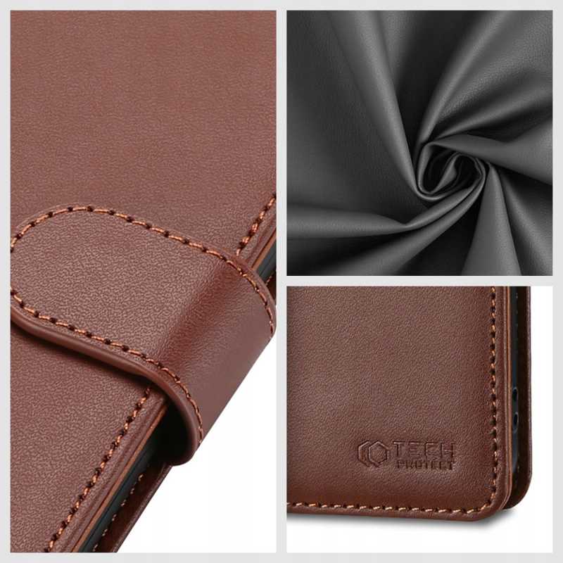 Tech-Protect Wallet Stand Book Case (Xiaomi Redmi 14C / Poco C75) brown