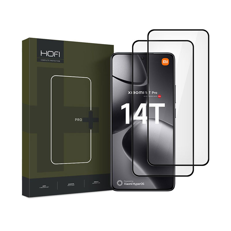 Hofi Glass Pro+ 2x Pack Tempered Glass (Xiaomi 14T / 14T Pro) black