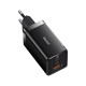 Baseus GaN5 Pro Fast Charger 2x Type-C / 1x USB-A 65W + Type-C Type-C 100W Cable 1m (black)