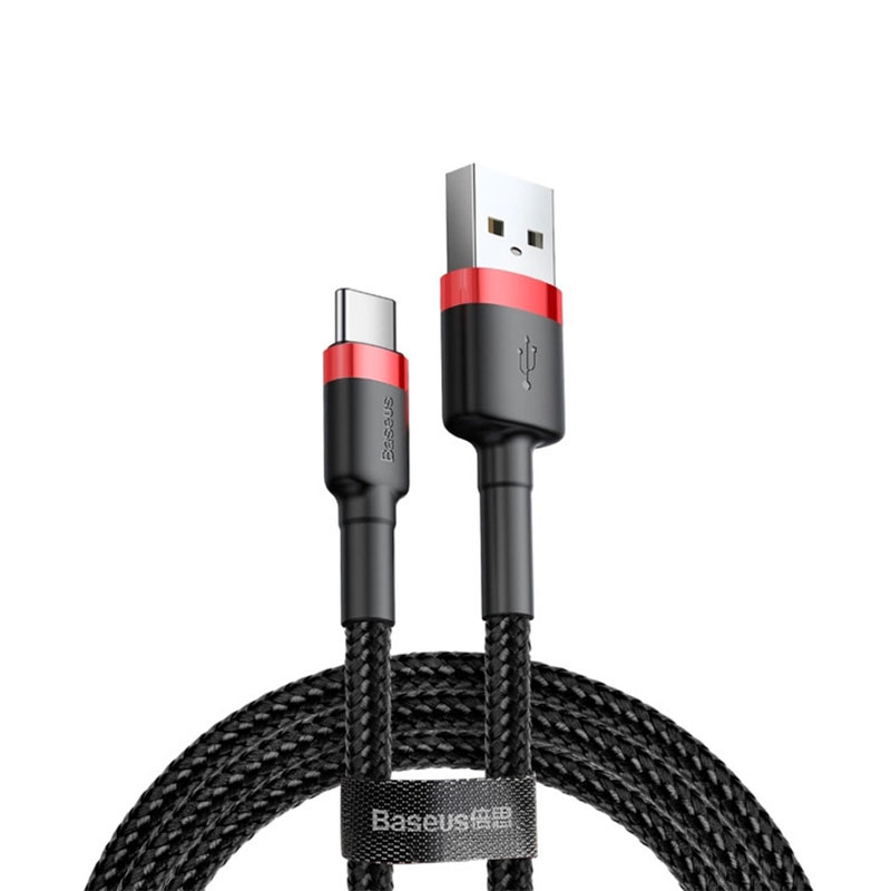 Baseus Cafule Type-C Cable QC 3A 0.5m (black-red)