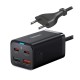 Baseus GaN3 Pro Fast Charger 2x Type-C / 2x USB-A 65W + Type-C / Type-C Cable 1m (black) Baseus GaN3 Pro Fast Charger 2x Type-C / 2x USB-A 65W + Type-C / Type-C Cable 1m (black)