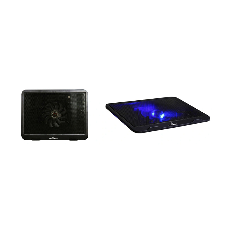 POWERTECH Βάση & ψύξη laptop PT-740 έως 15.6", 125mm fan, LED, μαύρο