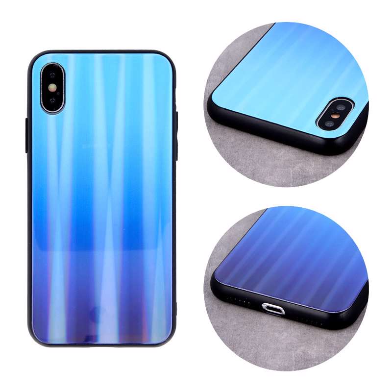 Aurora Glass Case Back Cover Samsung Galaxy A51 Light Blue