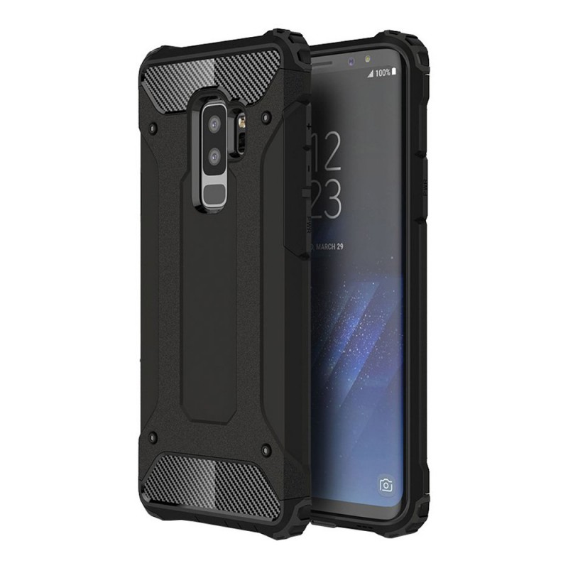 Hybrid Armor Case Rugged Cover (Samsung Galaxy S9 Plus) black